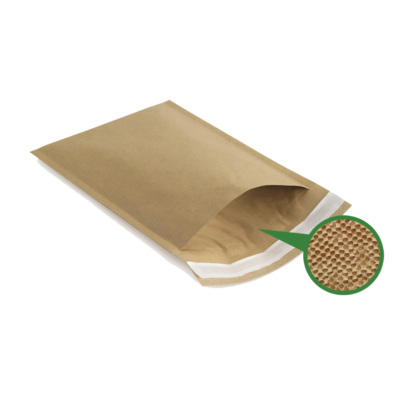 Pochette papier kraft matelassée avec papier alveolaire