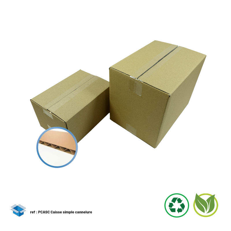caisse en carton simple cannelure