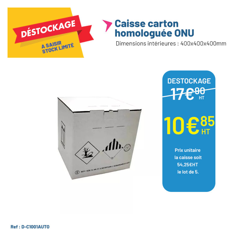 Caisse pour transport de produit dangereux