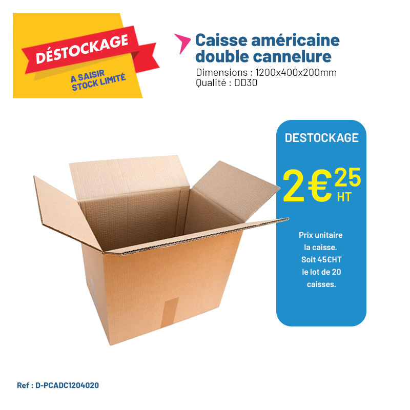 Caisse américaine en double cannelure