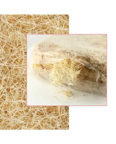 Frisure de bois naturelle utilisée pour calage de produits fragiles