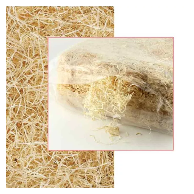 Frisure de bois naturelle utilisée pour calage de produits fragiles