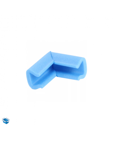 Coin mousse en U recyclé bleu 35x100 mm