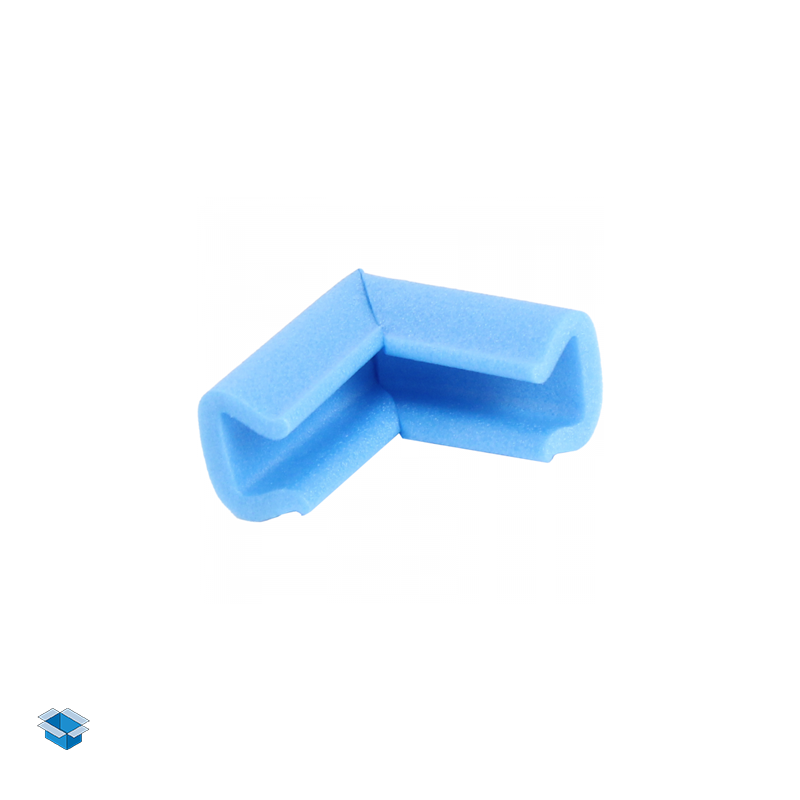 Coin mousse en U recyclé bleu 35x100 mm