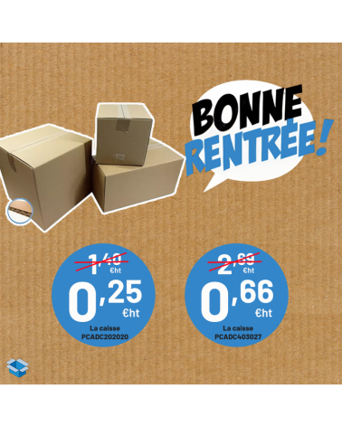 Caisse carton double cannelure a prix fous !