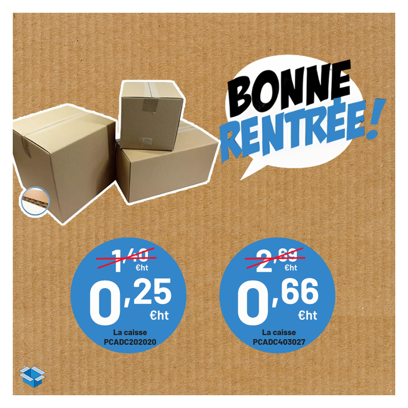 Caisse carton double cannelure a prix fous !
