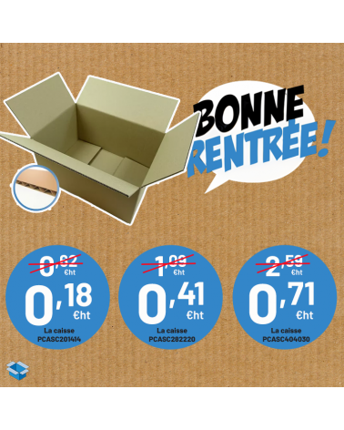 Des prix fous sur les caisses américaines en carton !