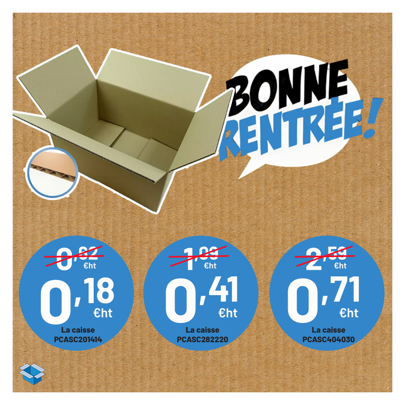 Des prix fous sur les caisses américaines en carton !