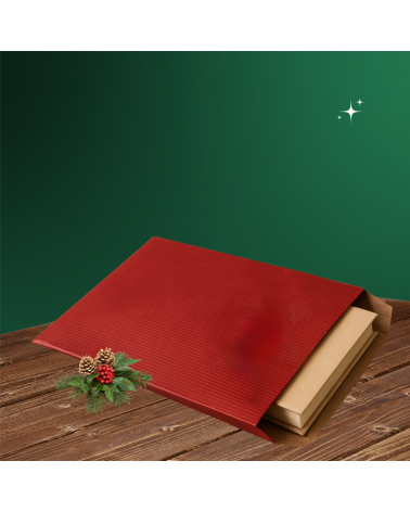 Pochette cadeau rouge pour une présentation rapide et élégante de vos cadeaux !