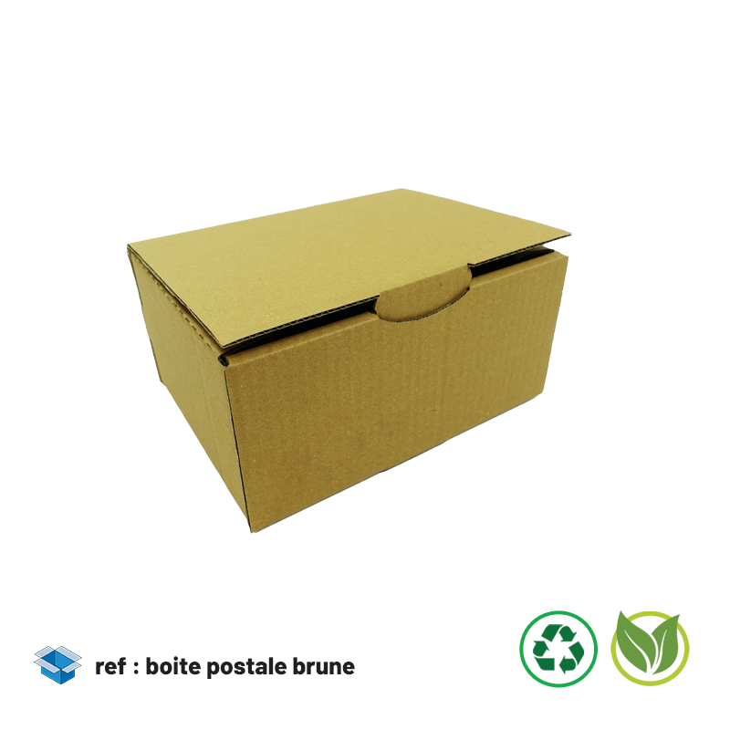 Boite postale en carton brun