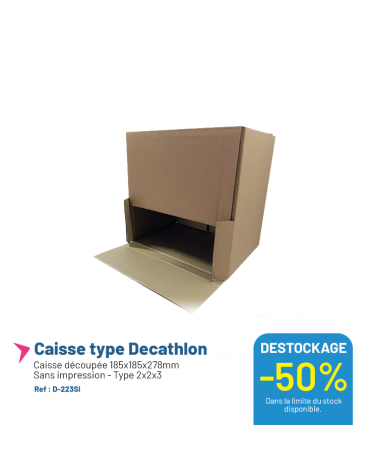 Caisse découpée 185x185x278mm