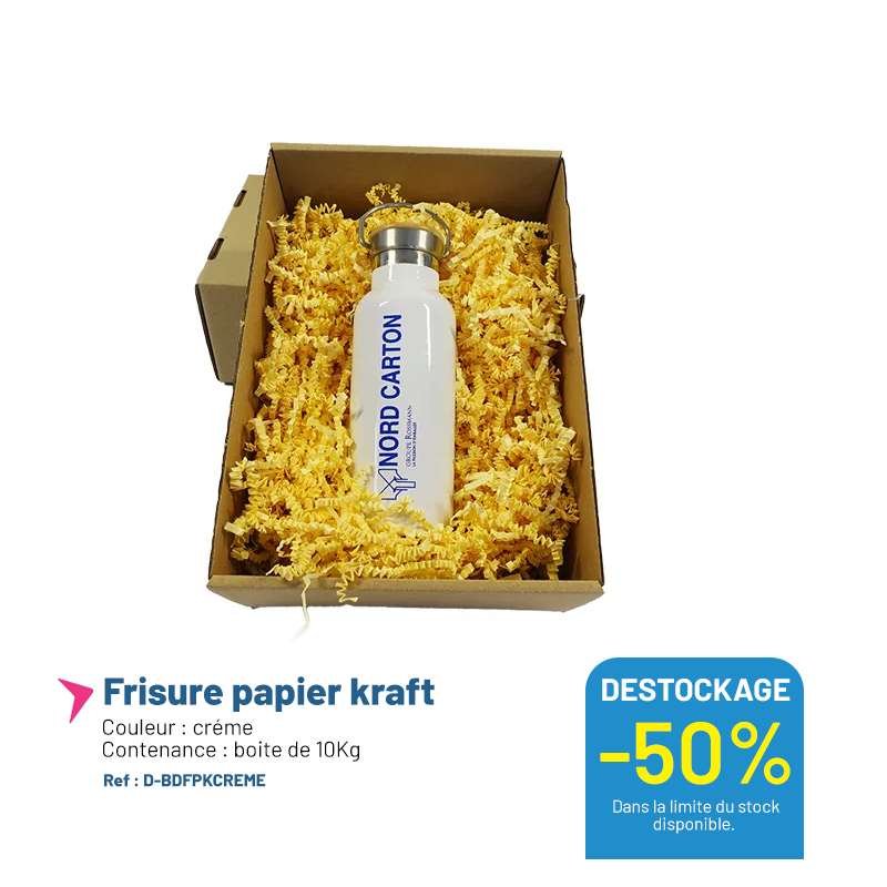 Frisure de calage en papier kraft - couleur creme