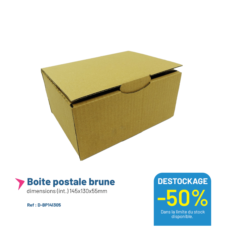 Boite postale brune 145x130x55mm