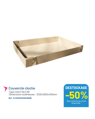 Couvercle en carton pour conteneur C2A, C1A et C2B - Lot de 5