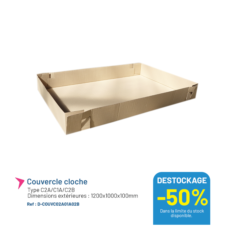 Couvercle en carton pour conteneur C2A, C1A et C2B - Lot de 5