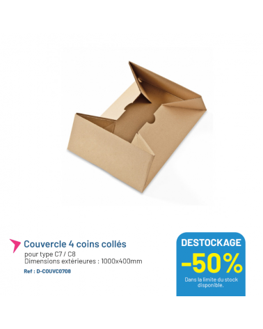 Couvercle en carton 4 coins collés pour type C7 / C8