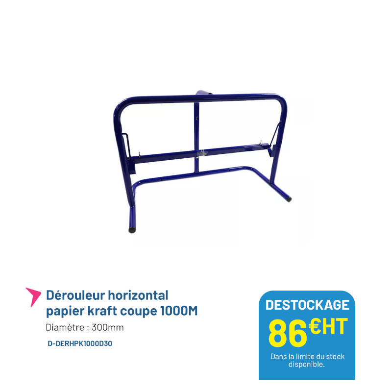 Dérouleur métallique pour papier kraft - coupe de 1000 M
