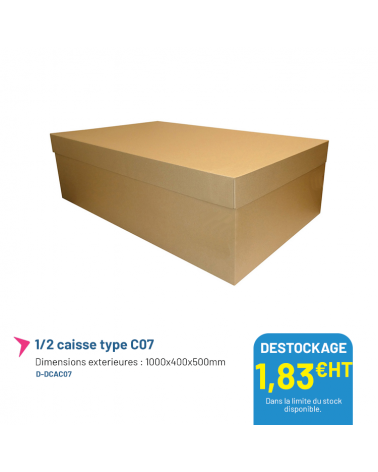 Demi caisse type C07 - 1000x400x500mm