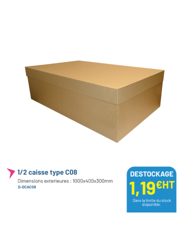 Demi caisse type C08 - 1000x400x300mm
