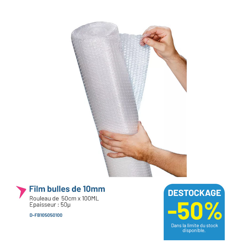 Film bulles 50cm x 100ML - 50µ - Lot de 1