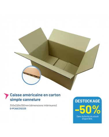 Caisse en carton pour expédition de vos produits.