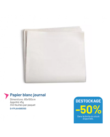 Papier blanc type journal - 65x100cm