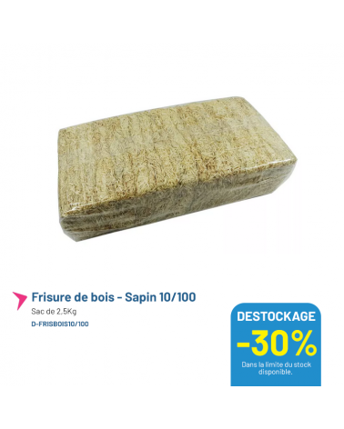 Frisure de bois de sapin - sac de 2,5Kg - Lot de 1