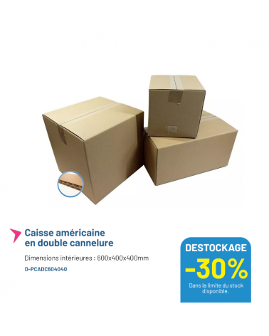 Caisse double cannelure 600x400x400mm