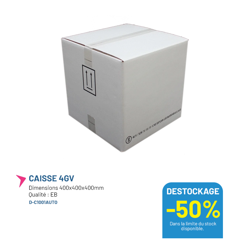 Caisse pour produits dangereux - 400x400x400mm - Lot de 5