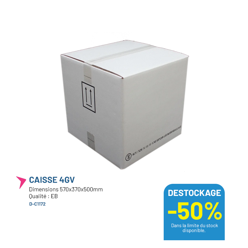 Caisse pour produits dangereux - 570x370x500mm - Lot de 5