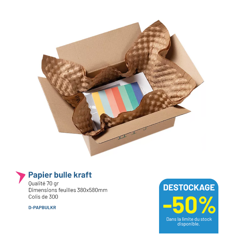 Papier bulles kraft - Feuilles 380x580mm - Lot de 1