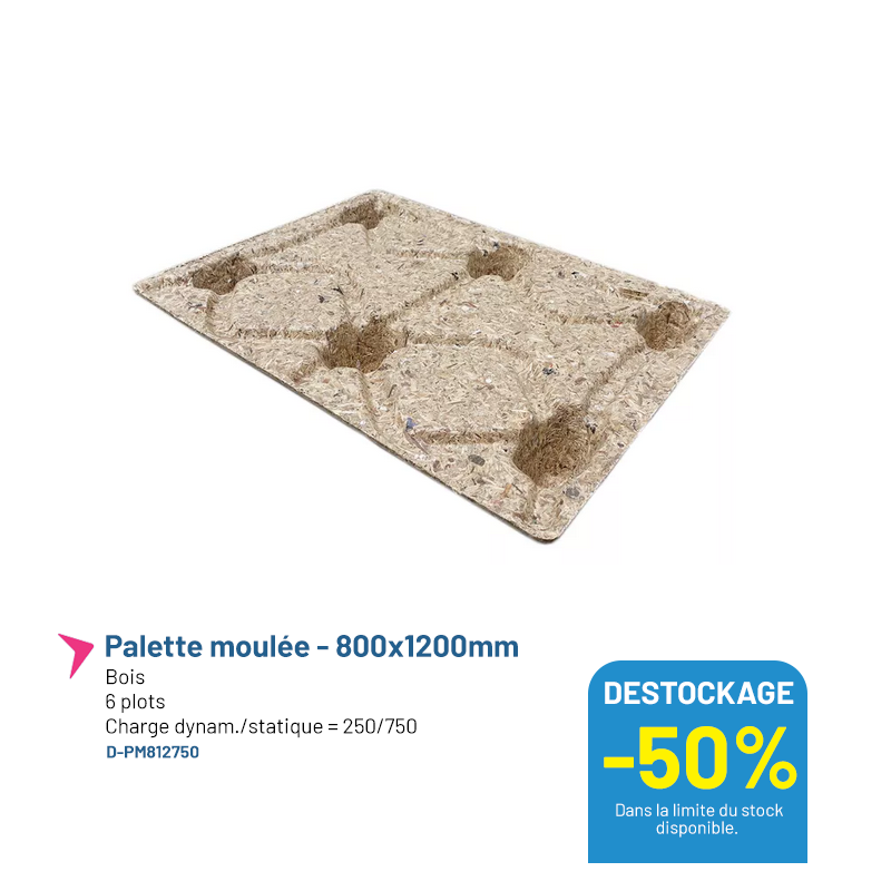 Palette moulée - 800x1200m - Lot de 5