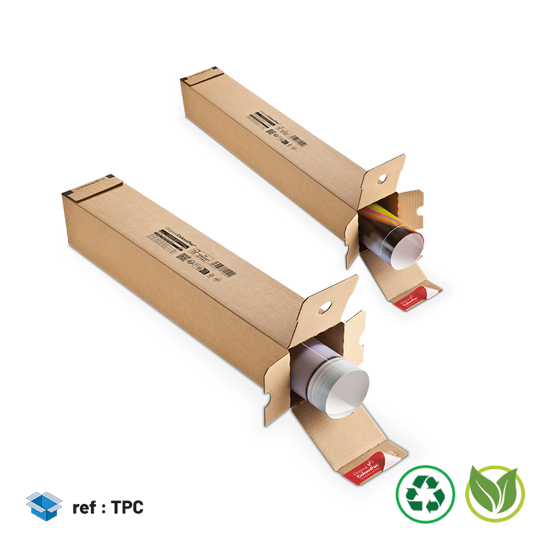 Tube postale avec bande d'arrachage