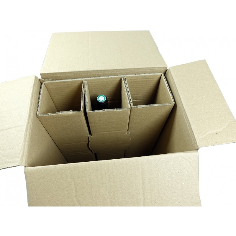 Caisse carton d'expédition 6 bouteilles