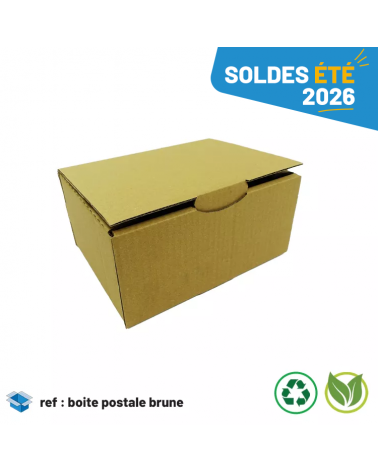Boîte postale brune en carton