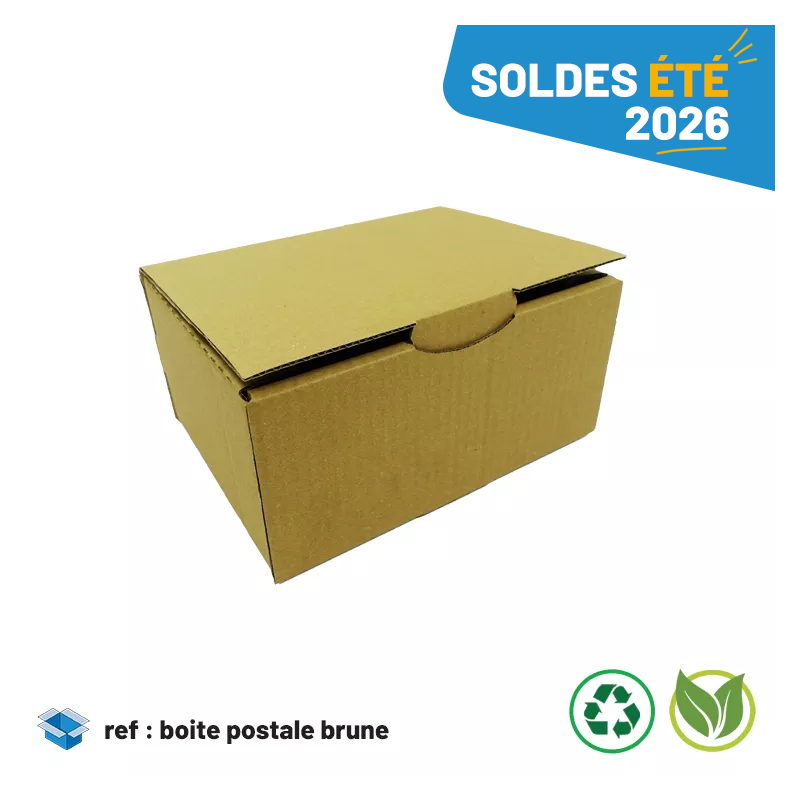 Boîte postale brune en carton