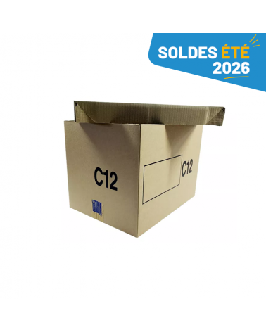 Caisse carton palettisable type C avec couvercle