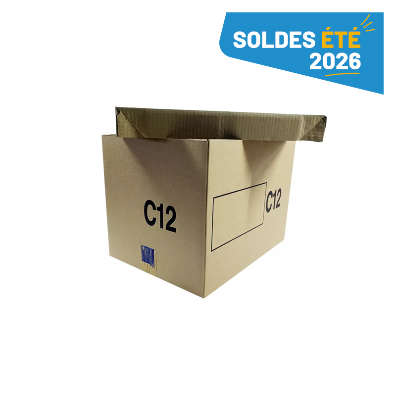 Caisse carton palettisable type C avec couvercle