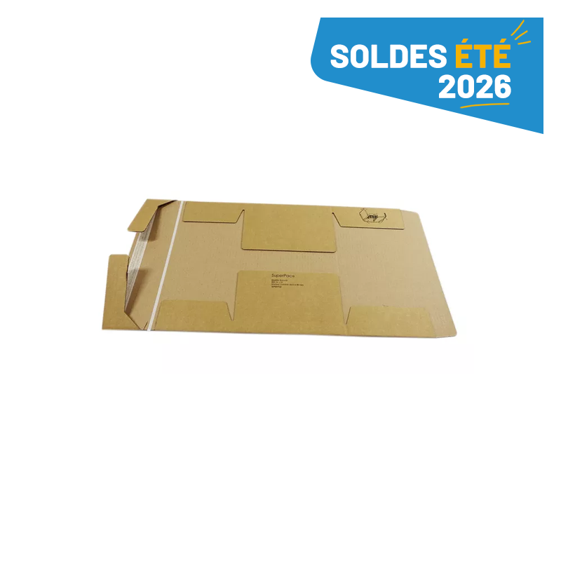 Etui carton renforcé fermeture adhésive