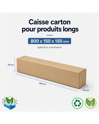 Caisse carton produit long - ecommerce