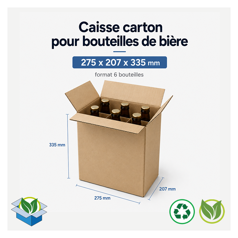 Caisse carton expédition bières - ecommerce