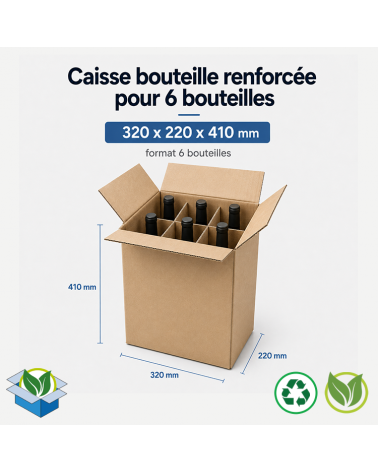 Caisse carton expédition vins - ecommerce