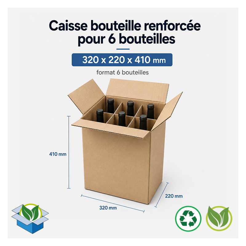 Caisse carton expédition vins - ecommerce