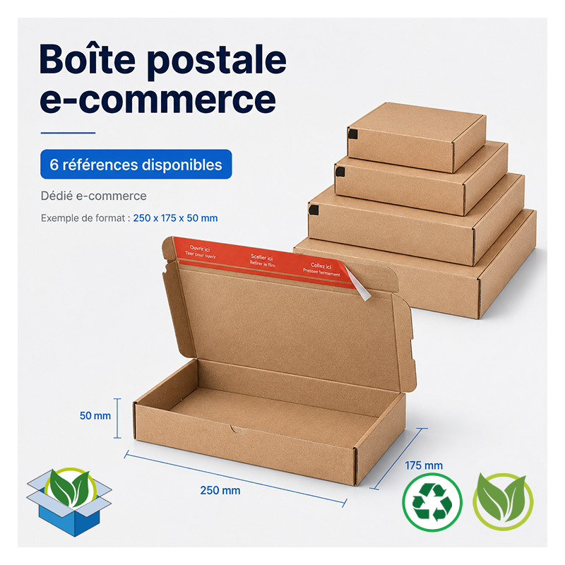 Boite postale brune - ecommerce