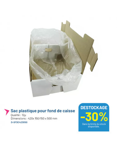 Sac plastique pour fond de caisse - Lot de 1000
