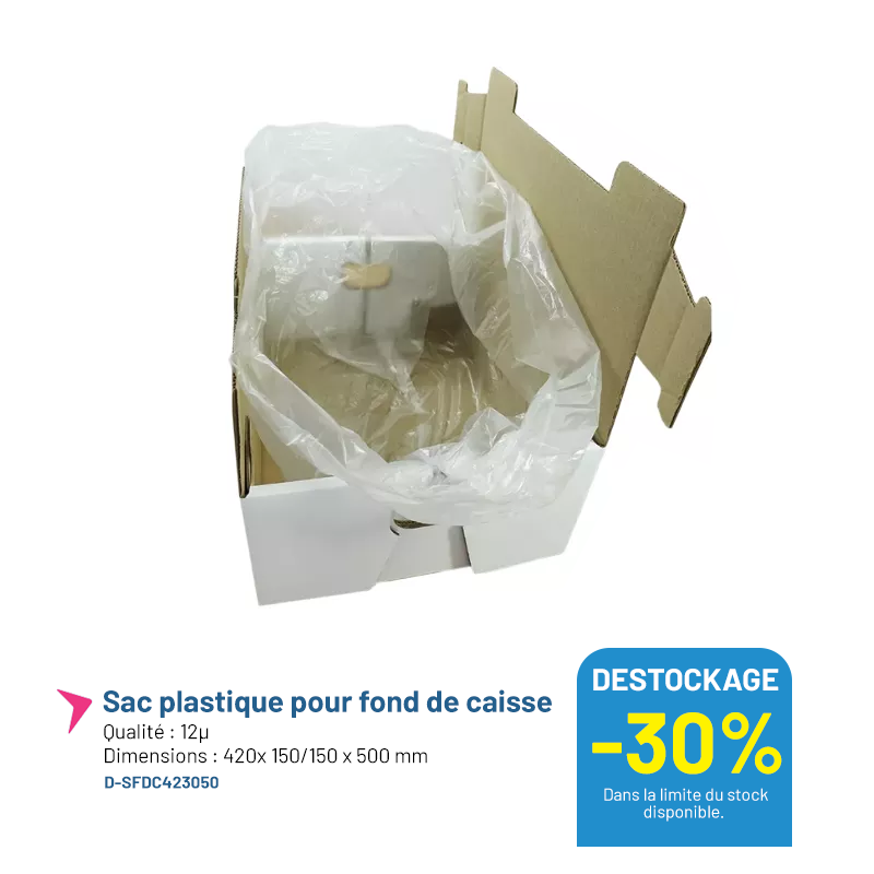Sac plastique pour fond de caisse - Lot de 1000