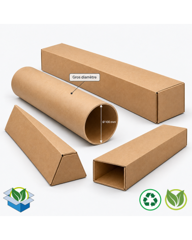 Tube carton gros diamétre