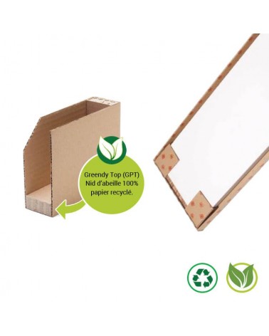 Coin de protection en carton avec renfort en nid d'abeille