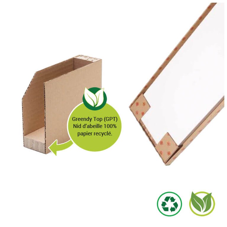 Coin de protection en carton avec renfort en nid d'abeille