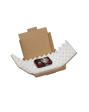 Boite postale carton avec protection en mousse - Distripackaging